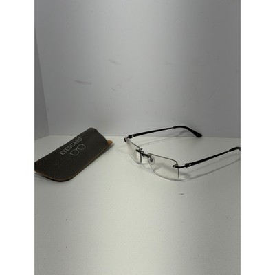 Eyeguard Black IP Titanium Rimless Eyeglasses Frames LR8902 56 17 142 modern
