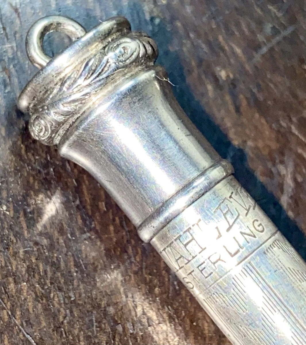 Antique Sterling Silver Pencil In Collectible Mechanical Pencils