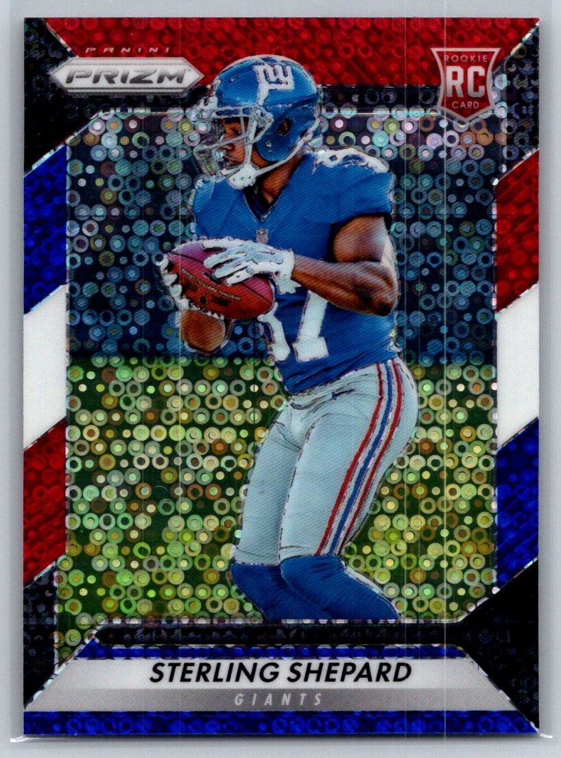 2016 Panini Prizm #300 Sterling Shepard Red White & Blue Disco