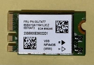 01AX709 Lenovo 00JT477 Qualcomm Atheros QCA9377 QCNFA435 NGFF M.2 WIFI Wireless