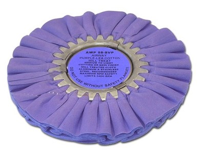 Zephyr AWP-58-8-VP Purple-Lea Airway Cotton Mill Treat 8  Buffing Wheel