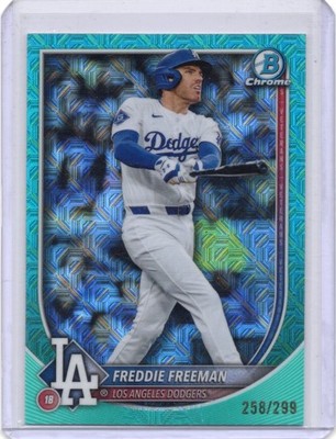 2025 Bowman Chrome - Freddie Freeman #33 Aqua Mojo Refractor 258/299  LA DODGERS