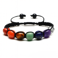 Chakra Armband Edelstein Kristall Perlen BöHmisch Ethno Yoga Meditation Ruhe ...