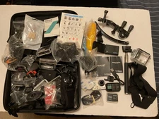 GoPro Hero 3 Plus Action Video Camera With Huge Accessory LOT !LOOK!