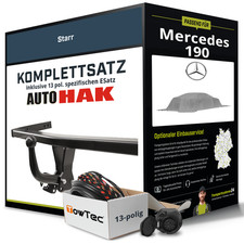 Für MERCEDES 190 Typ W201 Anhängerkupplung starr +eSatz 13pol 10.1982-09.1988