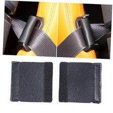 Car Seat Belt Guide Anti-Belt Pop Guards Cover Leather 2PCS Compatible with