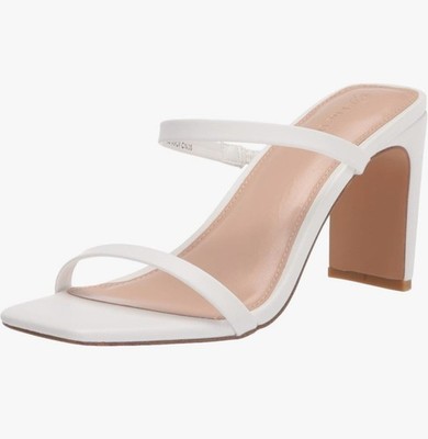 NEW In Box Womens Size 11 The Drop Block Heel White Sandals