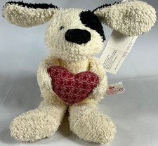 Russ Heart Warmers Terry Cloth Dog Plush Puppy 8 Inches Heart Pillow Stuffed EUC