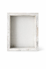 Rustic Shadow Box Frame White Wood Deep Display Case Memory Picture Frame Home