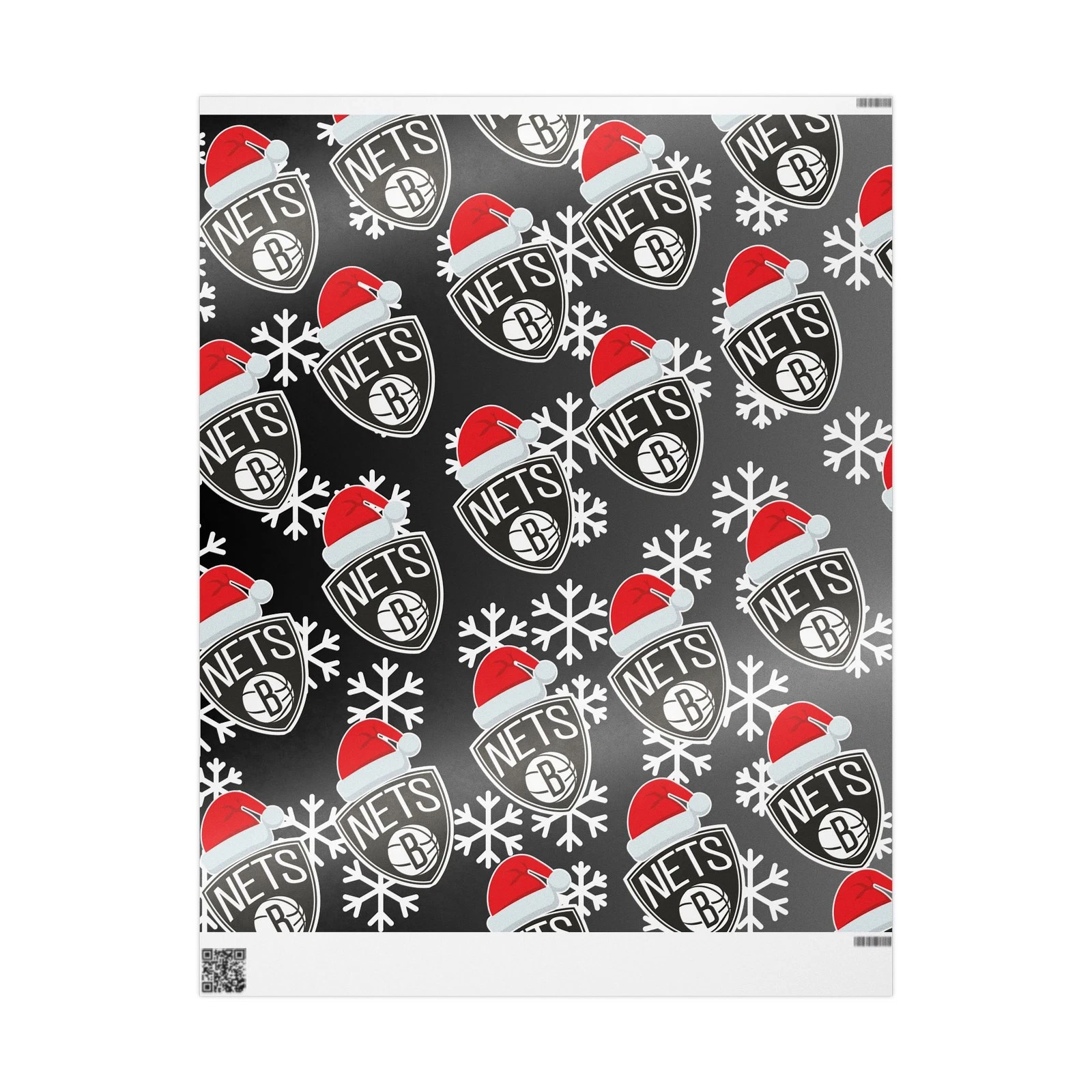 Brooklyn Nets Gift Wrap for Holidays, Christmas Basketball Wrapping Paper