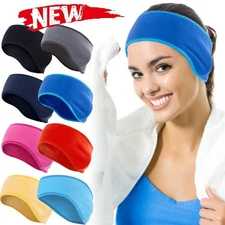 Unisex Ear Warmer Headbands Winter Fleece Ear Muffs Running Sport Ski Sweatbands