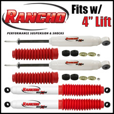 Rancho Front Rear Shock Absorbers Set 1997-2002 Ford Expedition 4wd W4 Lift Rancho Front Rear Shock Absorbers Set 1997-2002 Ford Expedition 4wd W4 Lift