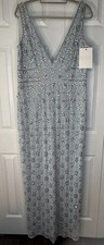 Mac Duggal Sleeveless Hand Beaded V-neck Gown Size 16- NWT Mother Of The Bride