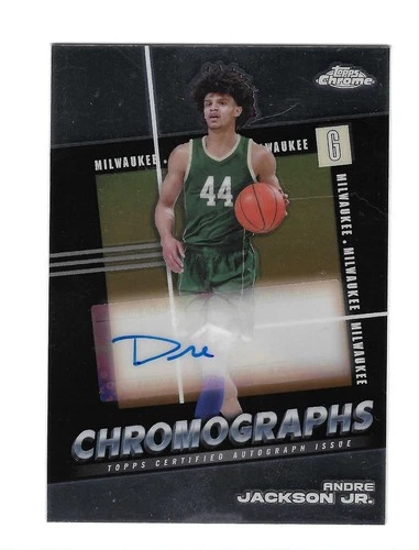 ANDRE JACKSON JR. 2024-25 TOPPS CHROME " CHROMOGRAPHS " ROOKIE AUTO $25.00 BUCKS