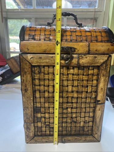 VTG Three Hands Corp. Carry Case Wine/Liquor Wood Bamboo Double Bottle - Picture 7 of 9