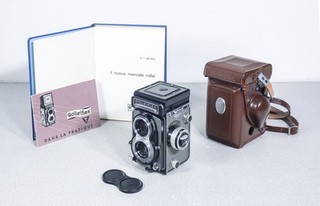⚜️ ROLLEIFLEX T GREY BIOPTIC CAMERA EXPOSURE METER MANUAL CASE 1960S