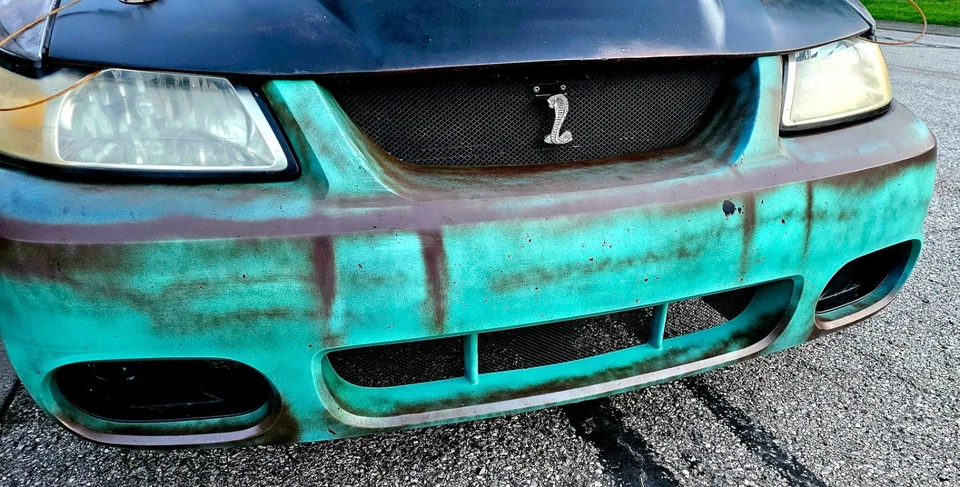 03-04 Mustang Cobra Malla Rejilla Inserciones Recubiertas de Polvo Negro  Foto 3 de 4