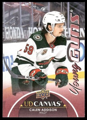 2021-22 Upper Deck Series 1 - UD Canvas Young Guns Calen Addison #C108 RC Wild