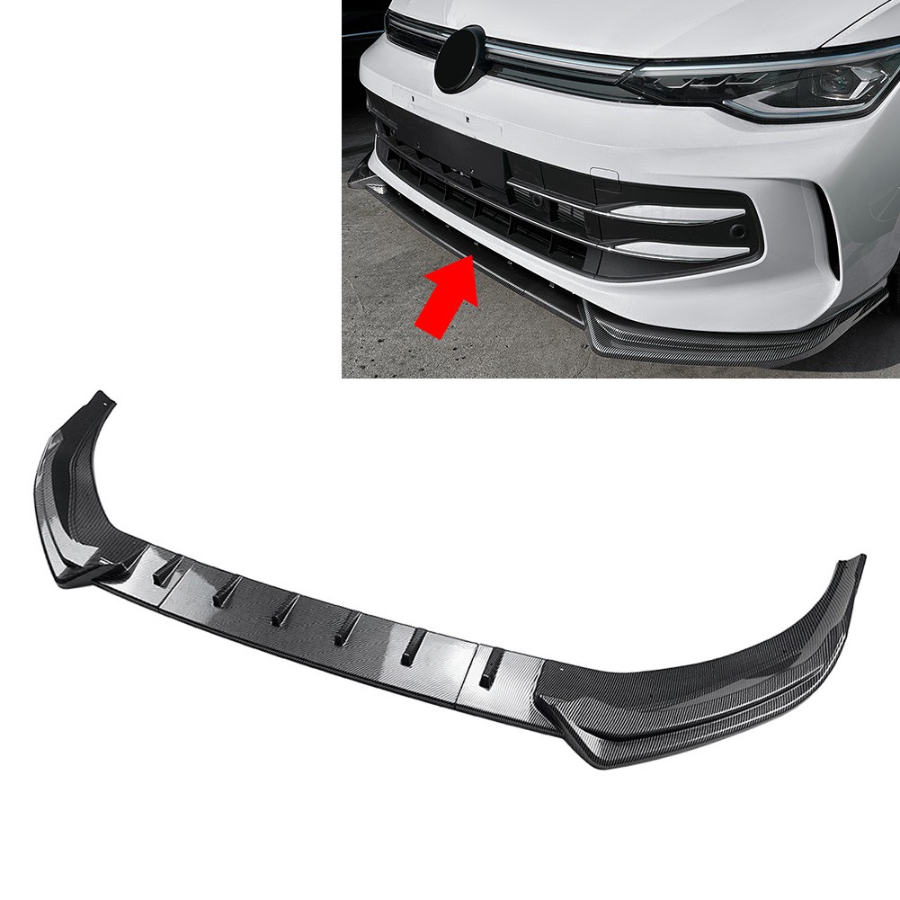 New Front Bumper Lip Spoiler Splitter For VW Golf 8.5 Pro Base Version 2024-2025