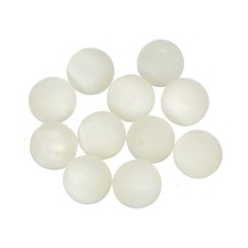 10 Pcs Acrylic Round Beads, 16mm Loose Beads for Jewelry Making, White