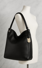 NEW Furla Classic Black Leather Tote Bag - AUTHENTIC FURLA BAG - NERIN - Pebbled