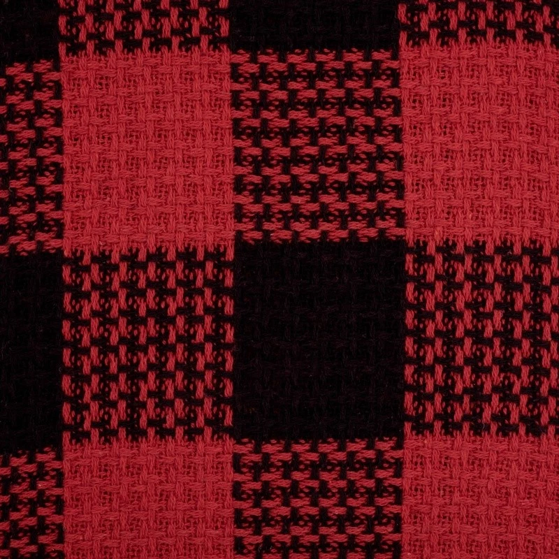 Soft Breathable Cotton Blend Knit Buffalo Check Blanket Year Round Comfort New - Image 3 of 3