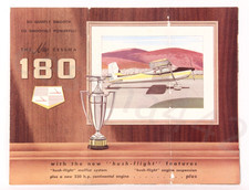 CESSNA 180 Vintage 1956 Rare Original Factory Fold Out Aircraft Brochure Gift