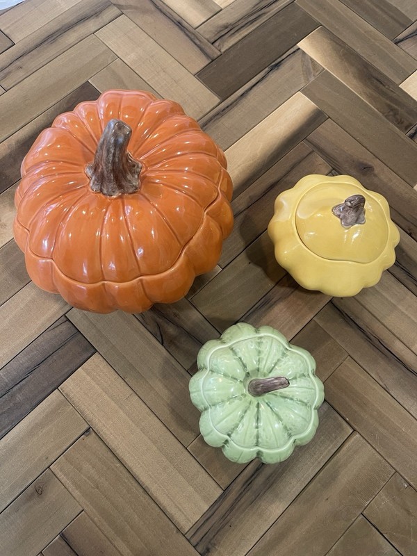 Crate And Barrel Vintage  Fall Collection Of Serving Dishes Set Of 3
