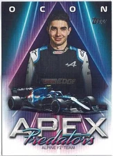 2021 Topps Formula 1 Racing Esteban Ocon Apex Predators Insert Card No. AP-EO