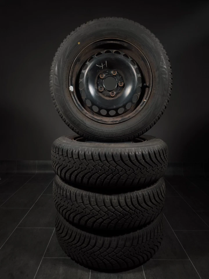 4 Winterräder 195 65 R15 Mercedes A-Klasse W169 15" Stahlfelgen - Bild 2 von 3