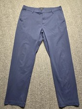 Quince Mens Pro Tech Golf Pant Wavecrest Chinos 35x30 Blue Straight Leg