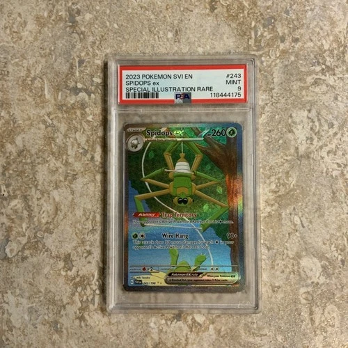 2023 POKEMON SCARLET VIOLET #243/198 SPIDOPS EX SPECIAL ILLUSTRATION RARE PSA 9