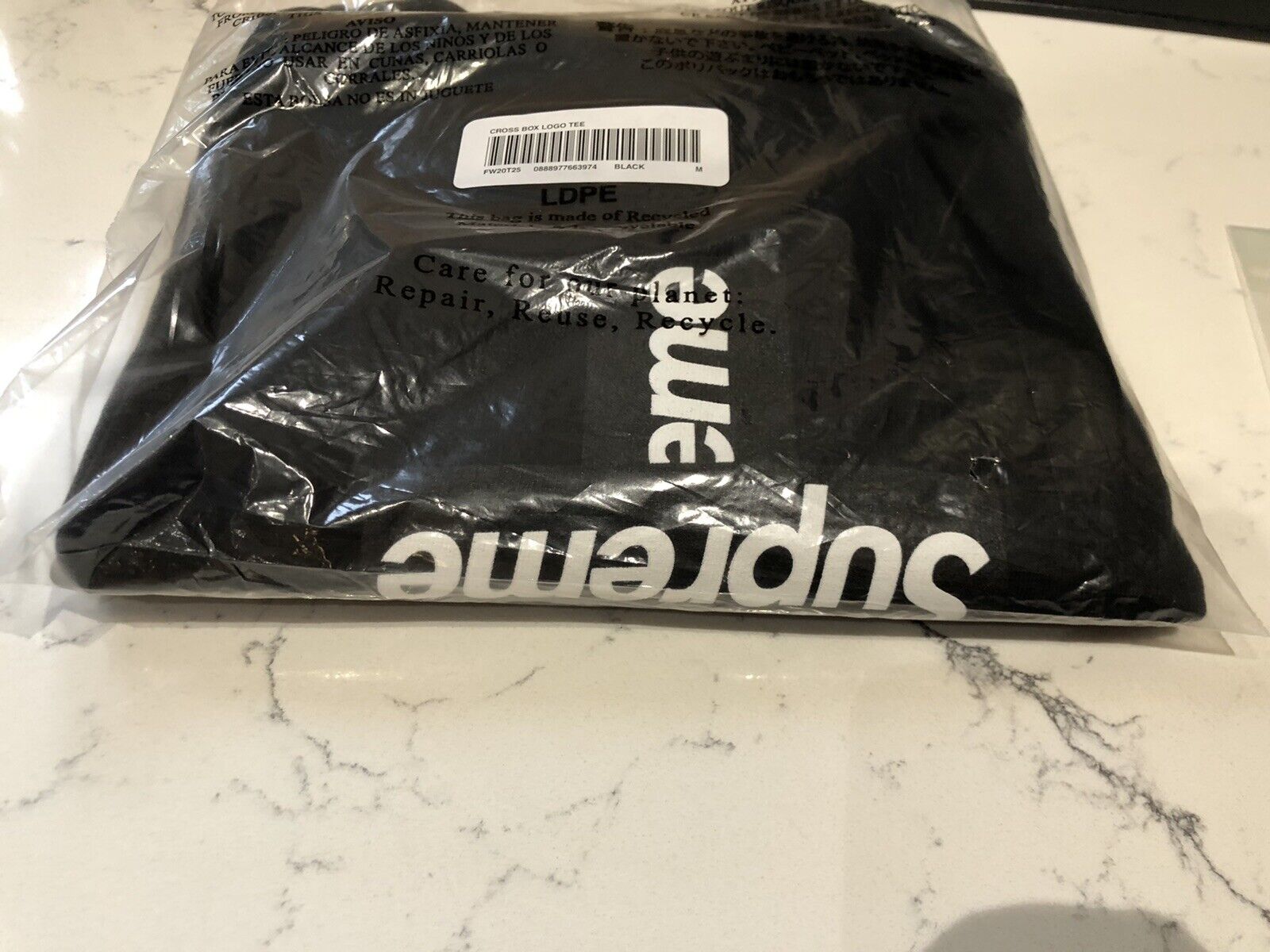 Supreme Cross Box Logo Tee - Black - Medium - In Hand Ready To ...