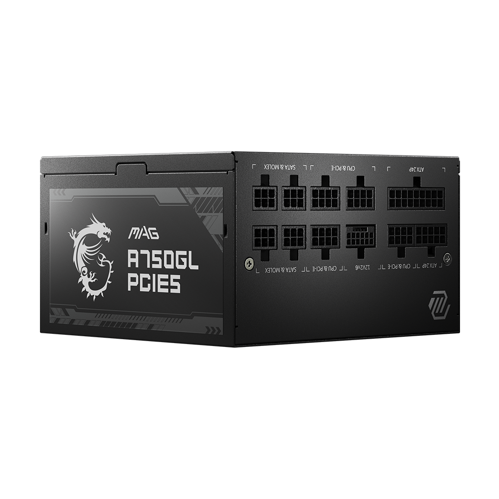 Msi MAG A750GL PCIE5 750W 80+ GOLD Power Supply ATX 100-240 VAC