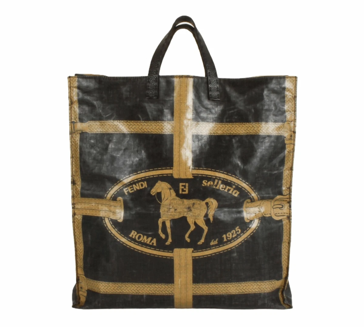 Authentic Fendi Selleria Borghese Print Special Shopping Tote