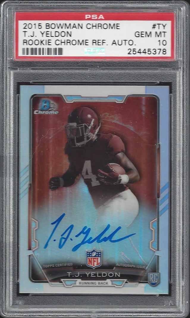 TJ Yeldon Bowman Rookie Chrome Refractor Autographs #TY Base