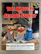 Vtg Muppets of Sesame Street Pop-Up Paper Puppets 1971 Bert Ernie Cookie Monster