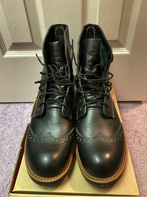 Red Wing Brogue Iron Ranger Boot 8126 Black Size 10 D B28 Ebay