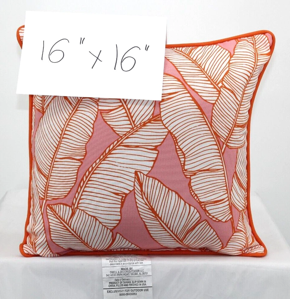 allen + roth Floral Herbo Peach Square Throw Pillow - Image 2 of 3