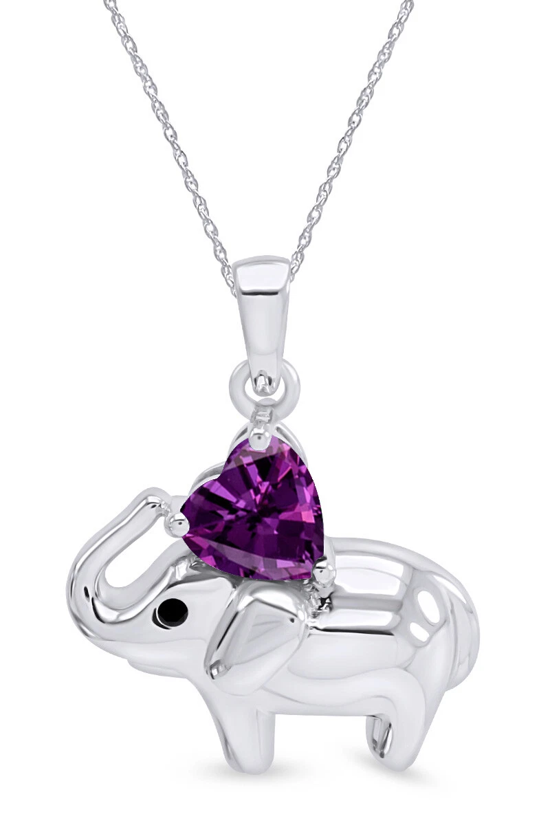 Amethyst elephant best sale necklace