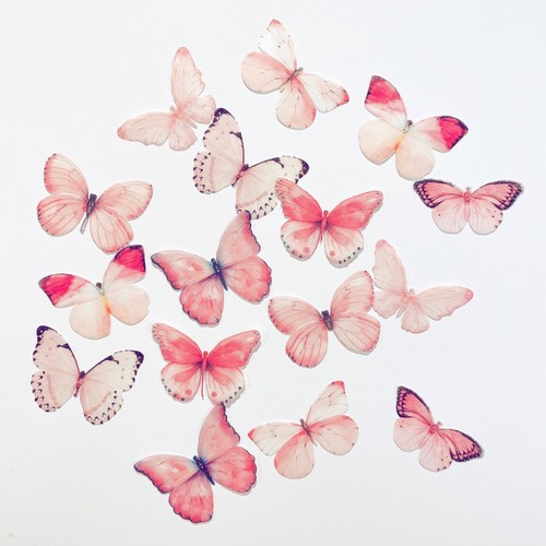Edible Pre-Cut Wafer Butterfly - Assorted Pink - Picture 2 of 2