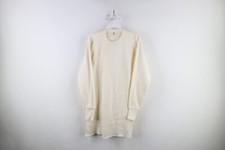Vtg 70s Hanes Mens XL Long Distressed Thermal Waffle Knit Long Sleeve T-Shirt US