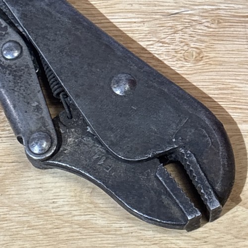 Knu Vise 9" Straight Jaw Locking Pliers Vise GripVW-10 VW10 Vtg Detroit USA READ - Picture 12 of 13