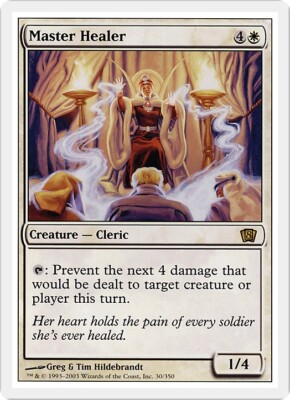 MASTER HEALER mtg NM 8th Edition Rare 1 Card