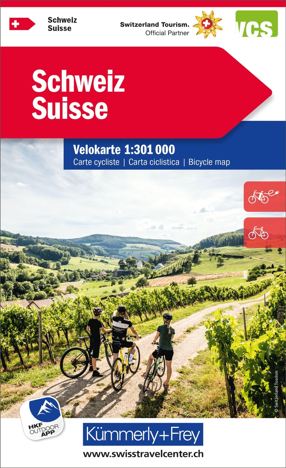 Kümmerly+frey Velokarte Schweiz 1:301.000 | (land-)karte | Deutsch