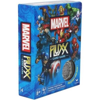 Marvel Fluxx Kartenspiel (Sammlermünze enthalten) Alter 8+ 2-6 Spieler