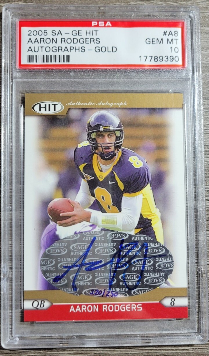 Aaron Rodgers SA-GE Hit Autographs #A8 Gold