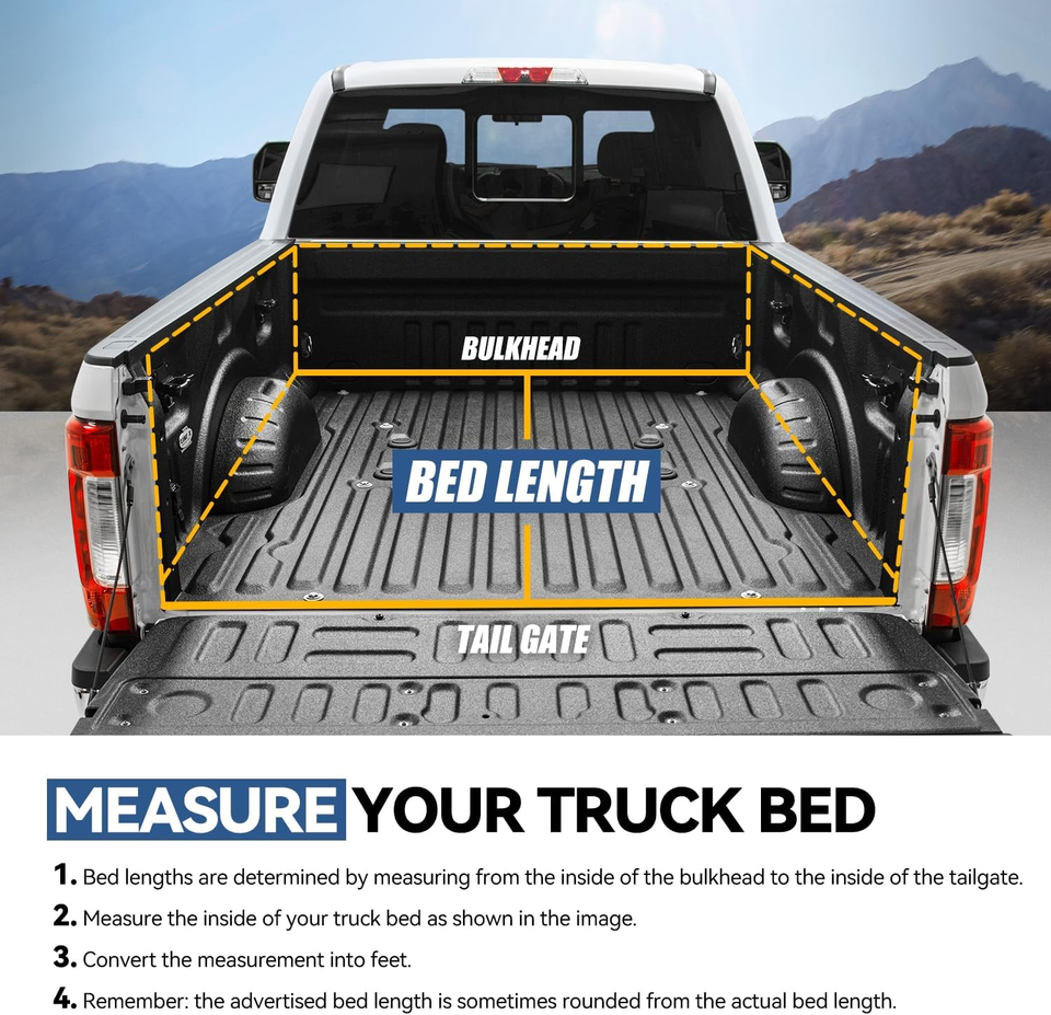 Hard TriFold Truck Bed Tonneau Cover Compatible with Chevy Silverado