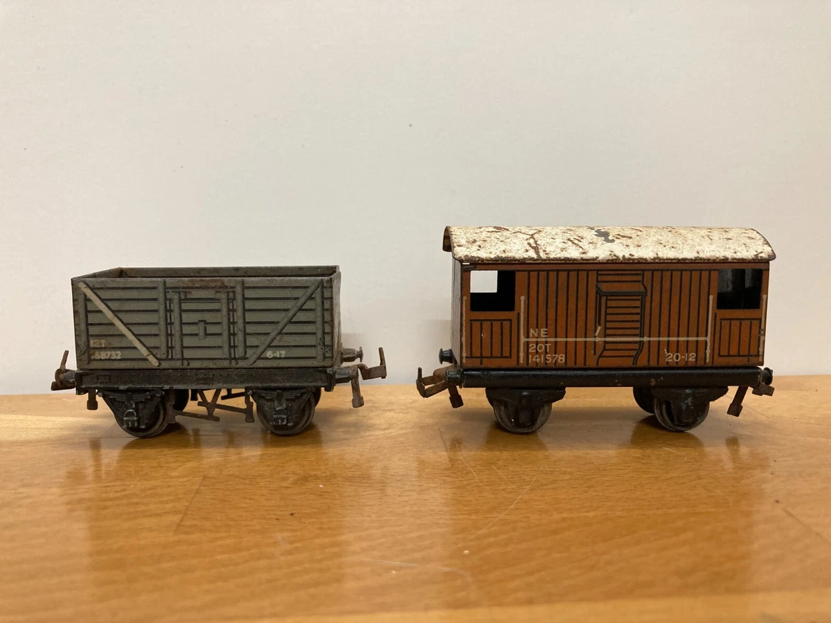 Grue Trix Twin Railway HO 83610 Avec Wagon Porte-flèche, à Restaurer