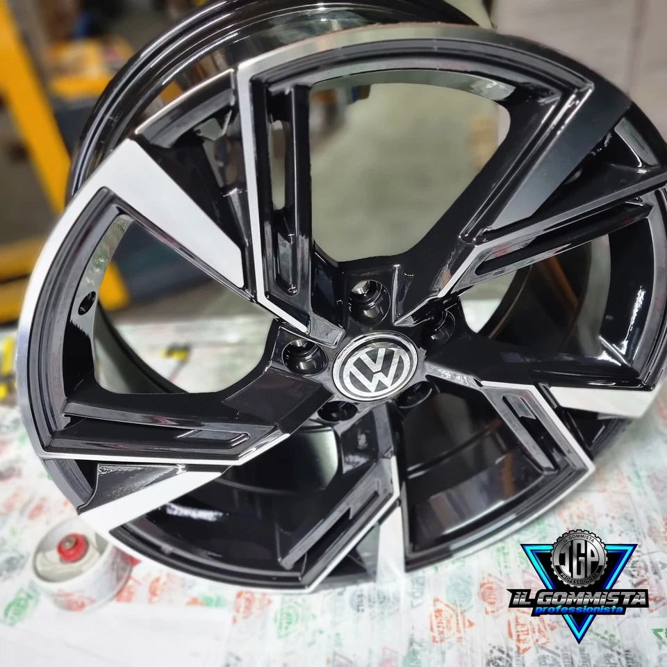 RS6 KIT 4 Cerchi In Lega 17" Compatibili con Volkswagen Golf 5 6 7 8 GTD GTI 1K - Imagen 4 de 4